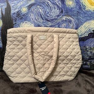 Reebok Quilted Cream Tote Bag